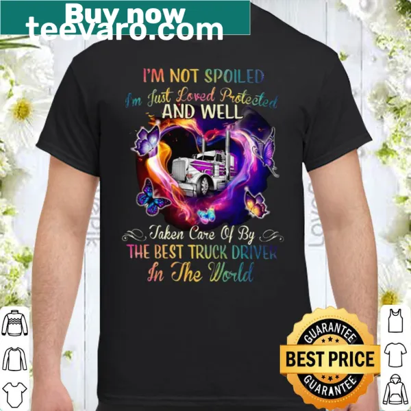 Funny trucker shirt with text about love and protection