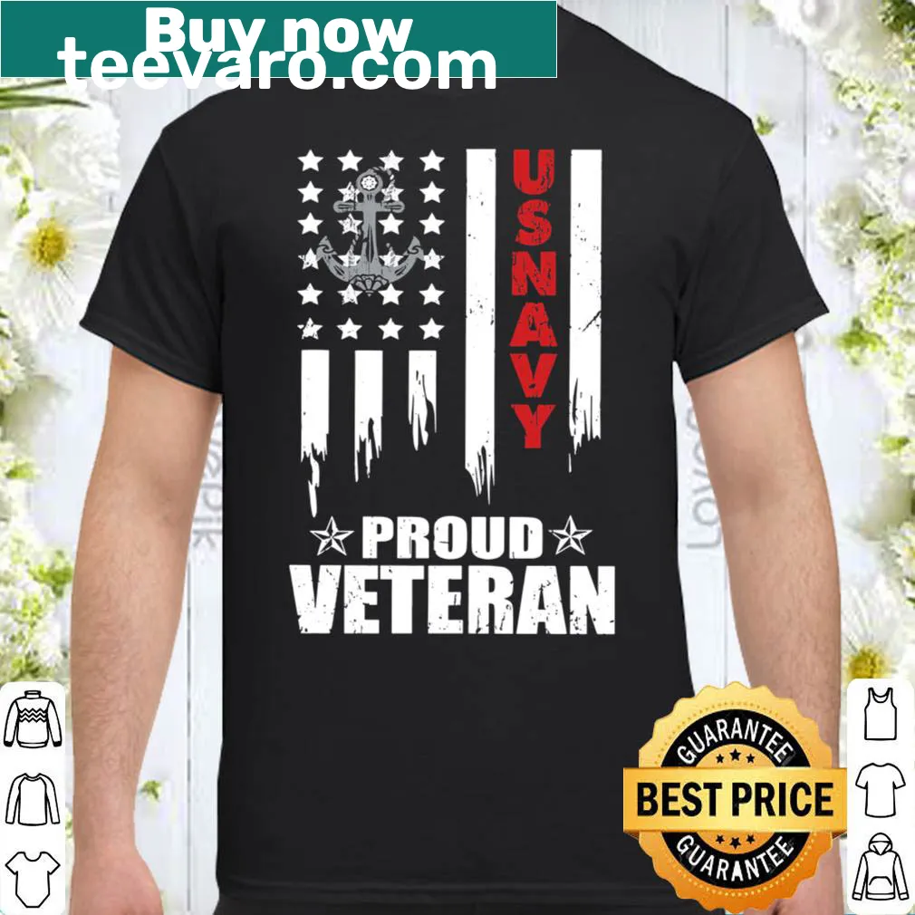 US Navy Proud Veteran t-shirt with bold typography