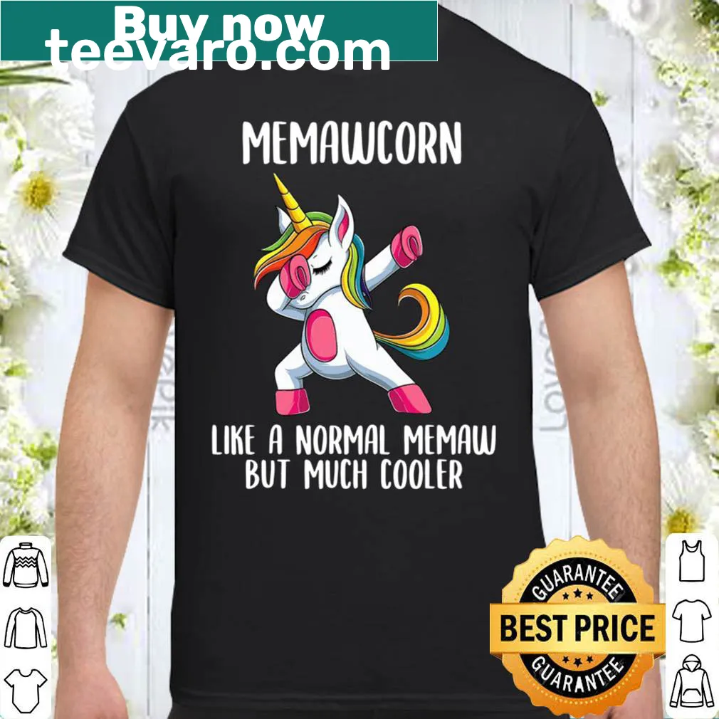 Cute Memawcorn birthday shirt with unicorn theme and playful text