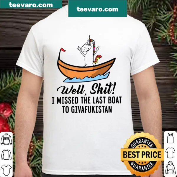 T-shirt featuring a whimsical unicorn graphic with a humorous saying