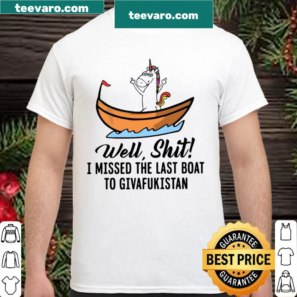 T-shirt featuring a whimsical unicorn graphic with a humorous saying