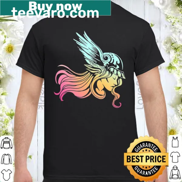 Valkyrie Viking shirt with Norse mythology-themed illustration