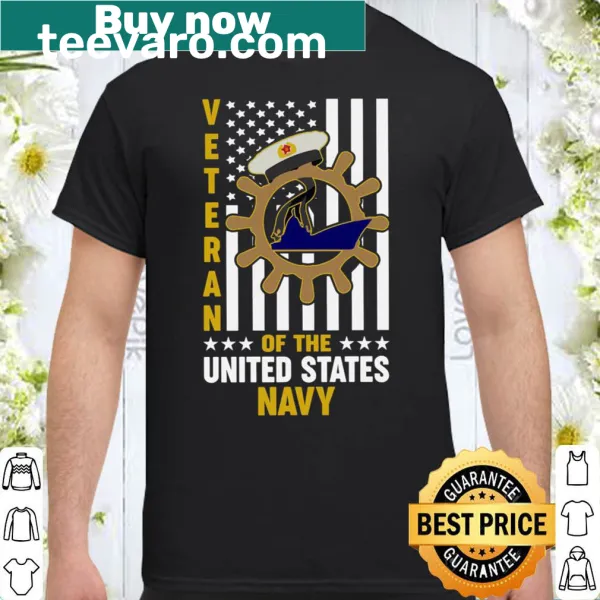 Navy veteran shirt with the phrase 'Veteran Of The United States Navy'