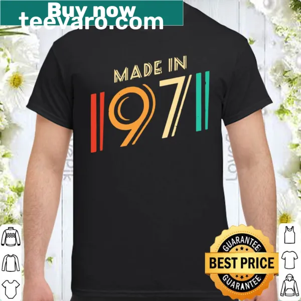 Vintage-style 50th birthday shirt with 1971 and 50 Years Old