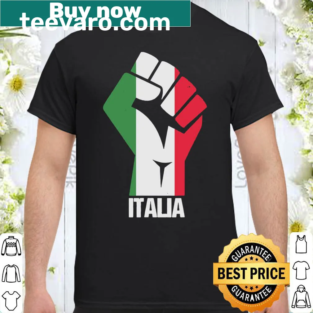 Vintage distressed shirt featuring the Italian flag design
