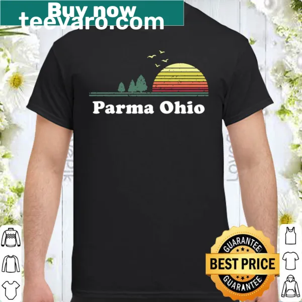 Vintage-style Parma Ohio sunset souvenir t-shirt