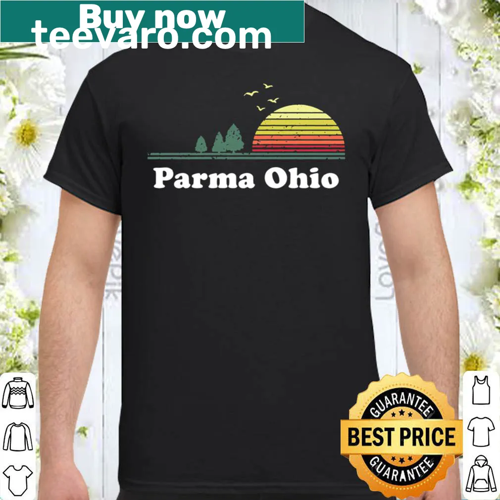 Vintage-style Parma Ohio sunset souvenir t-shirt