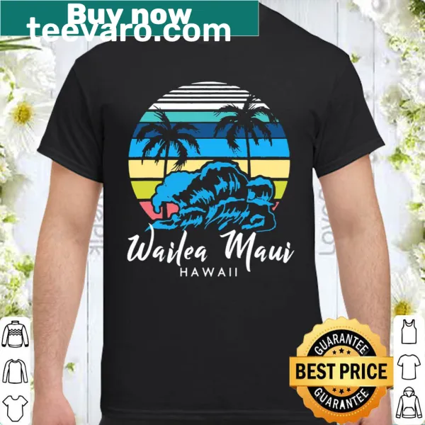 Vintage-style Hawaii souvenir shirt with tropical vibes design
