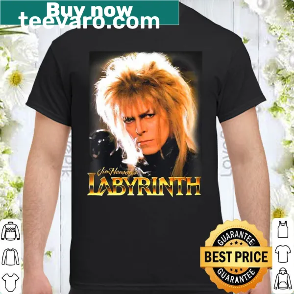 Vintage-style shirt featuring Jareth from Labyrinth in a distressed design.