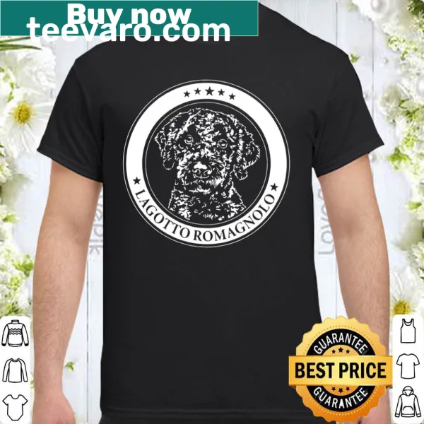 Illustration of Lagotto Romagnolo dog on a women's T-shirt