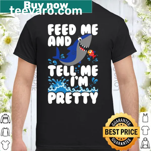 Cute shirt featuring a shark with hand-lettered text