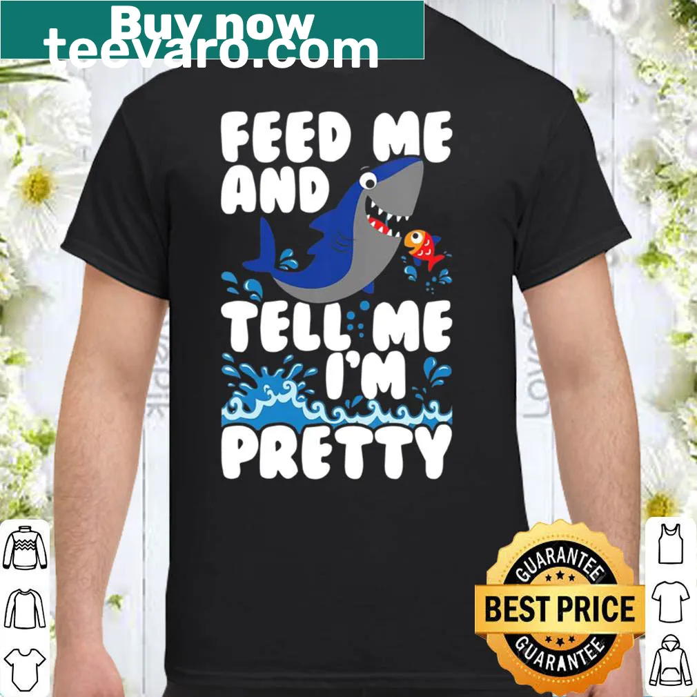 Cute shirt featuring a shark with hand-lettered text