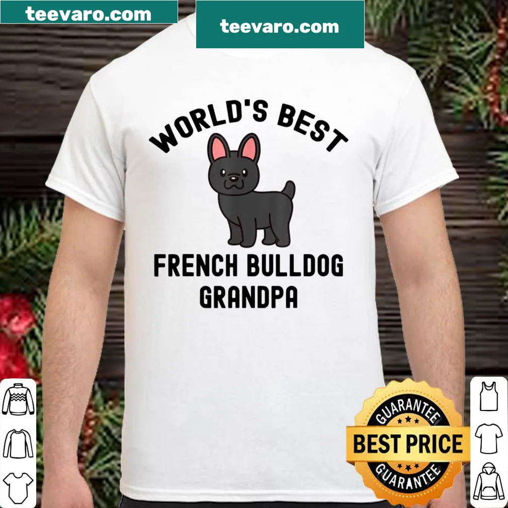 Heartfelt dog-themed shirt for grandpas featuring French Bulldog