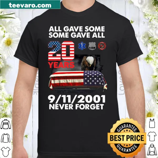 Commemorative shirt with text honoring September 11, 2001