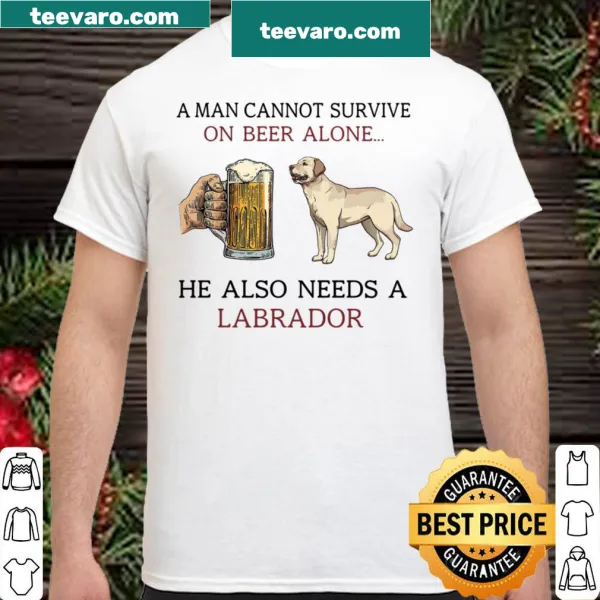 Funny Labrador shirt with a humorous saying about beer and dogs