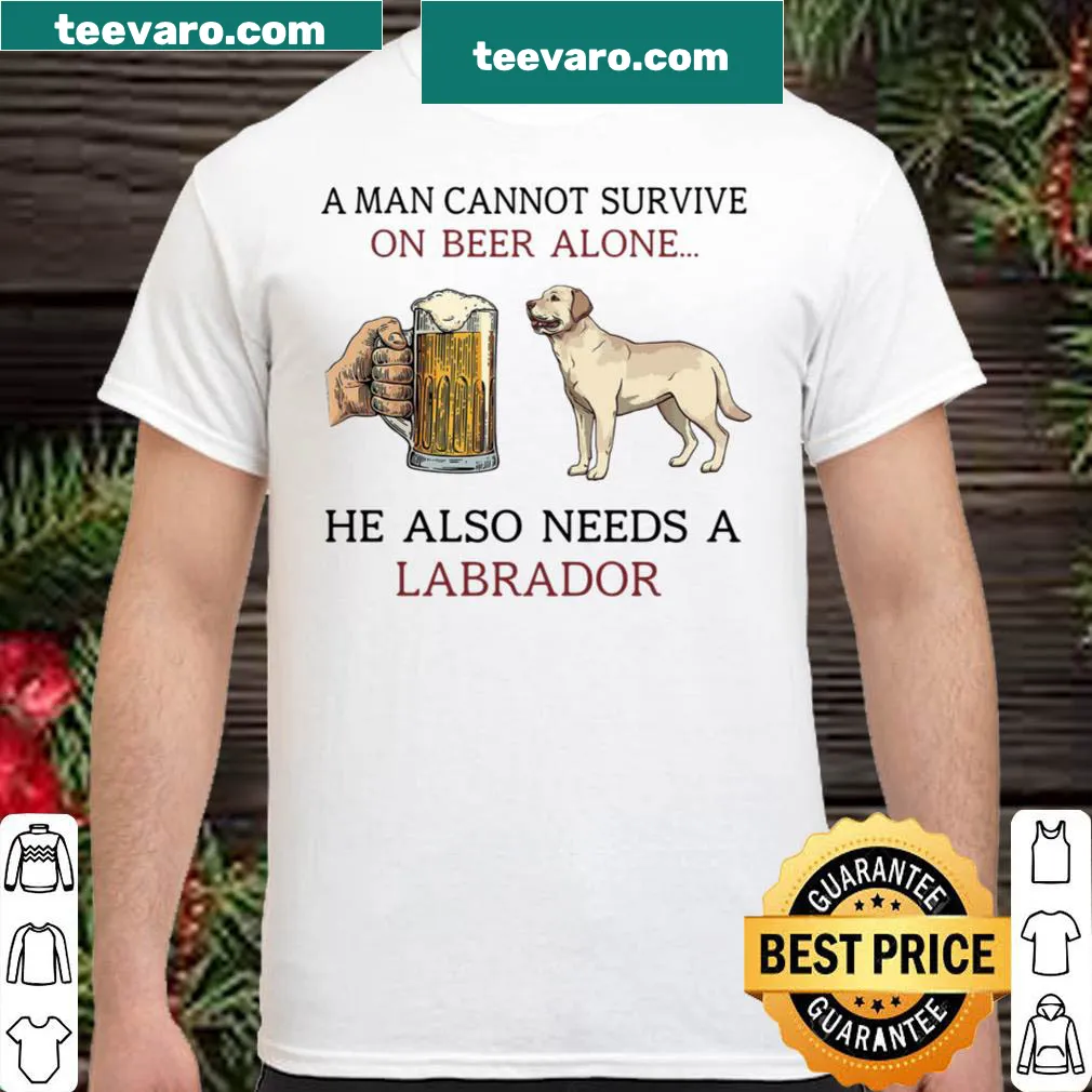 Funny Labrador shirt with a humorous saying about beer and dogs