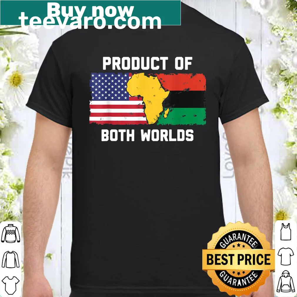 Cultural-themed shirt with a message about Africa and America.