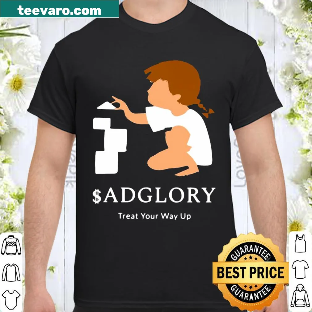 Sweets-themed shirt with whimsical text about treats
