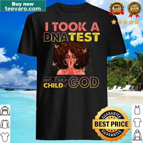 T-shirt with text about DNA test and faith