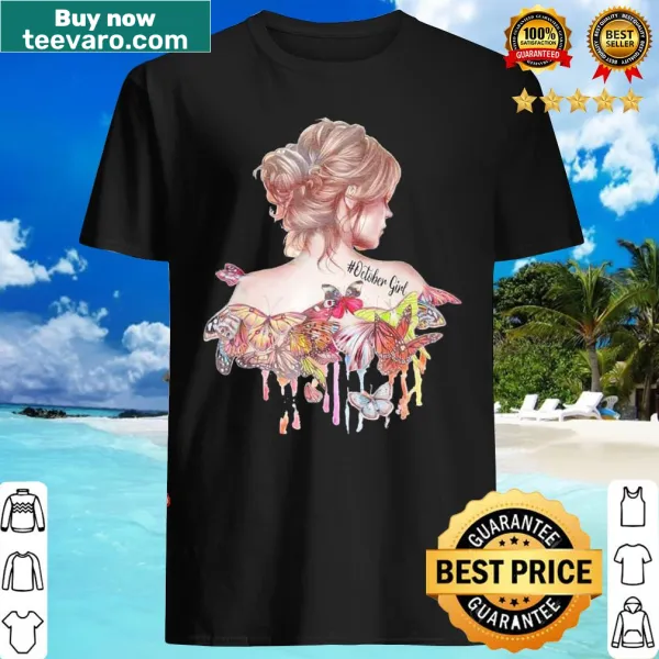 Artistic shirt featuring butterflies and autumn themes for women