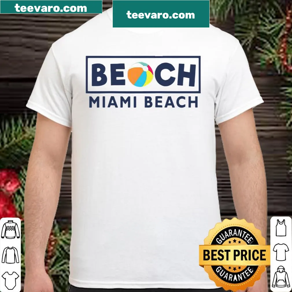 Beach-themed shirt with playful beach ball graphic