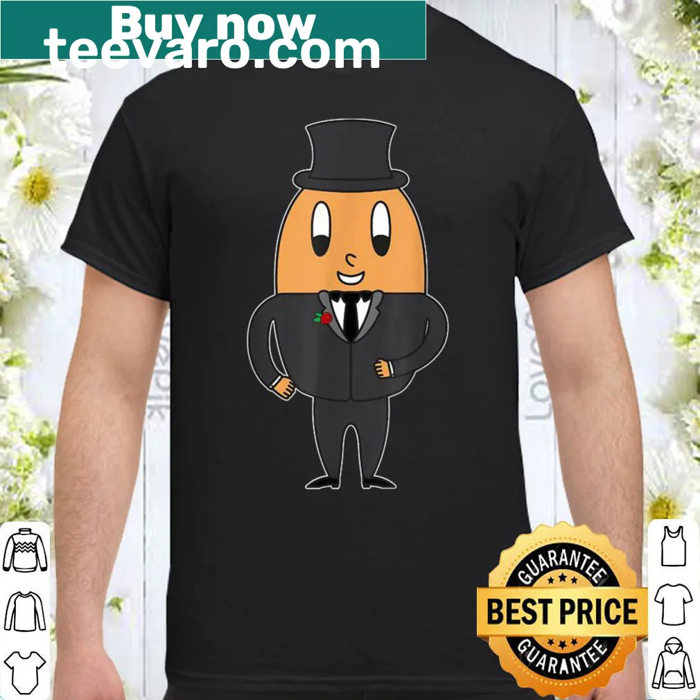 Humorous bridegroom egg character shirt for couples.
