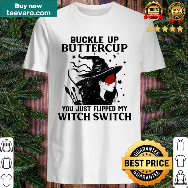 Halloween shirt with bold 'You Just Flipped My Witch Switch' text