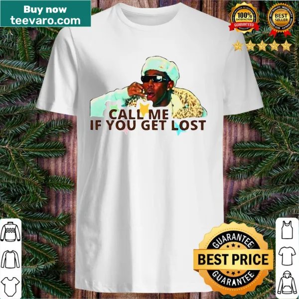 Typography T-shirt with the phrase 'Call Me If You Get Lost'
