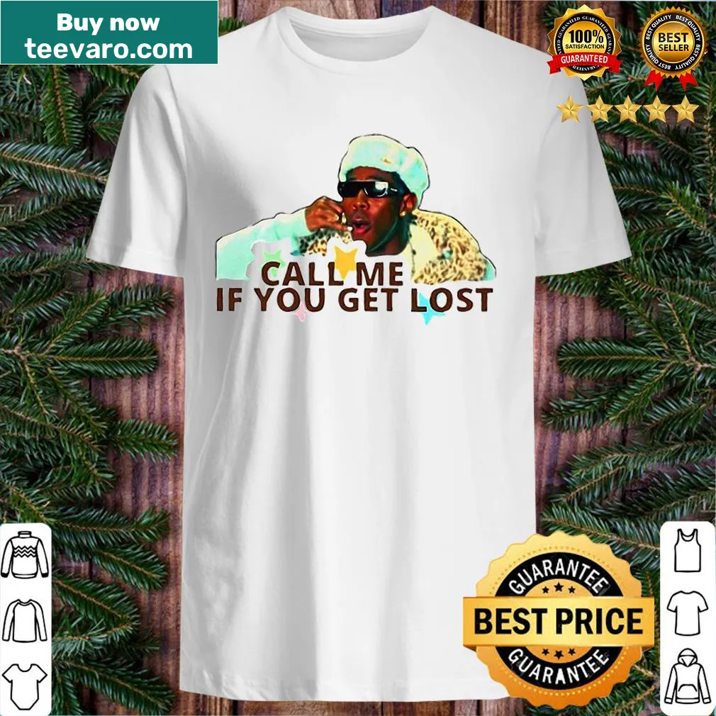 Typography T-shirt with the phrase 'Call Me If You Get Lost'