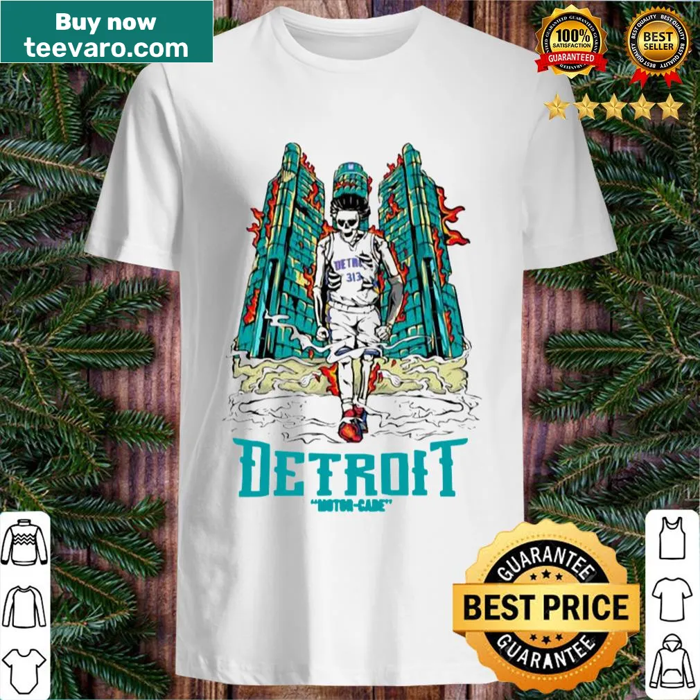 Detroit Motor Cade t-shirt featuring Cade Cunningham's name and skyline design