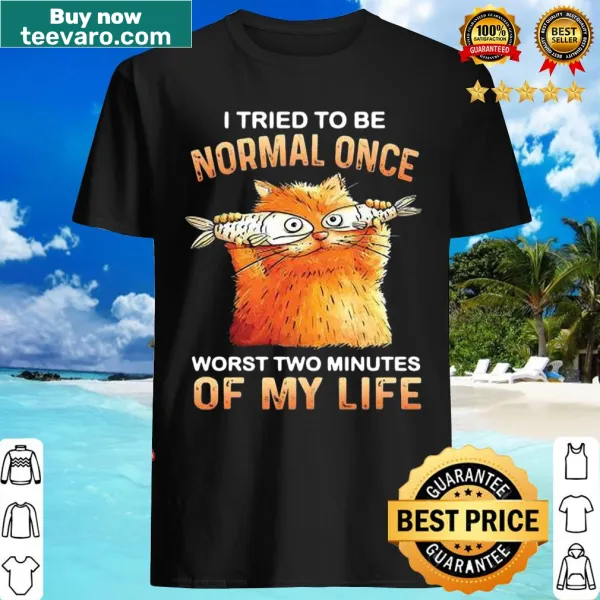 Funny cat-themed shirt with humorous saying