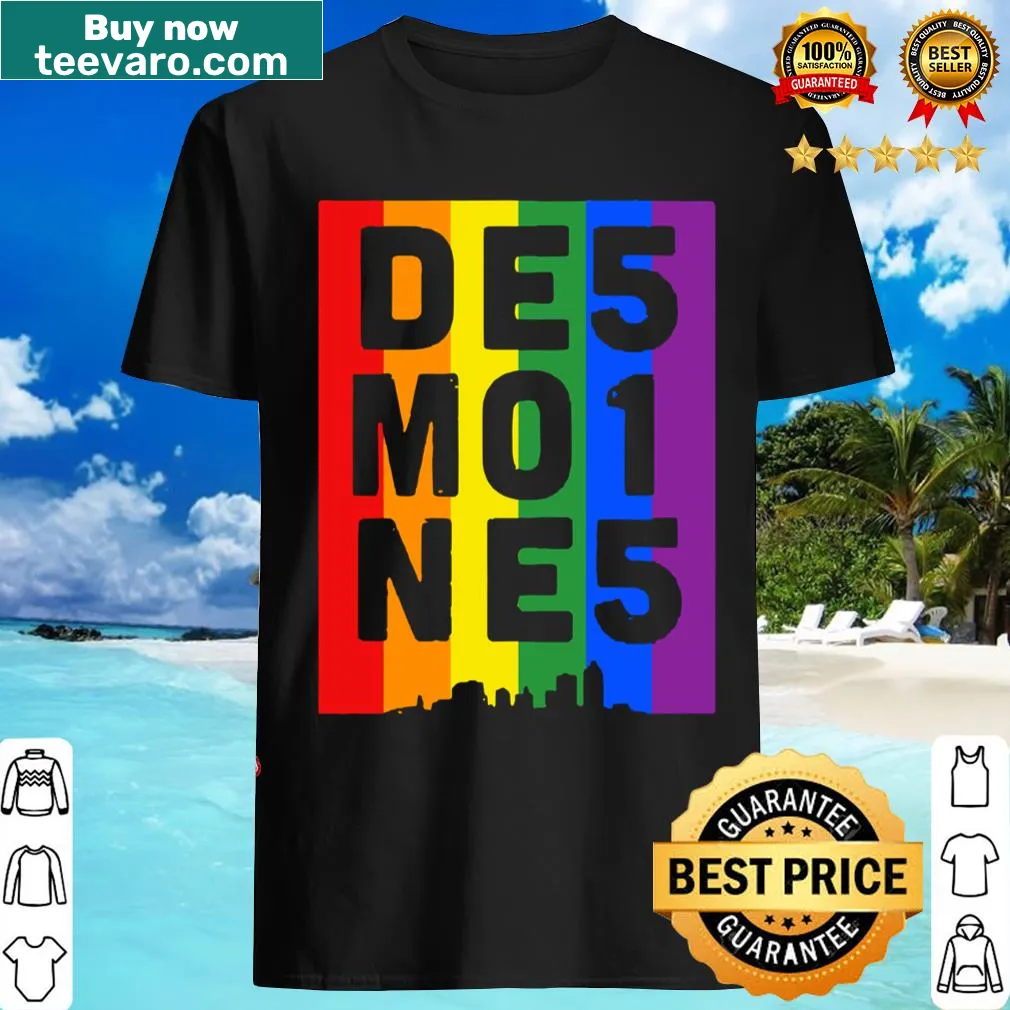 Des Moines 515 Pride shirt with supportive text