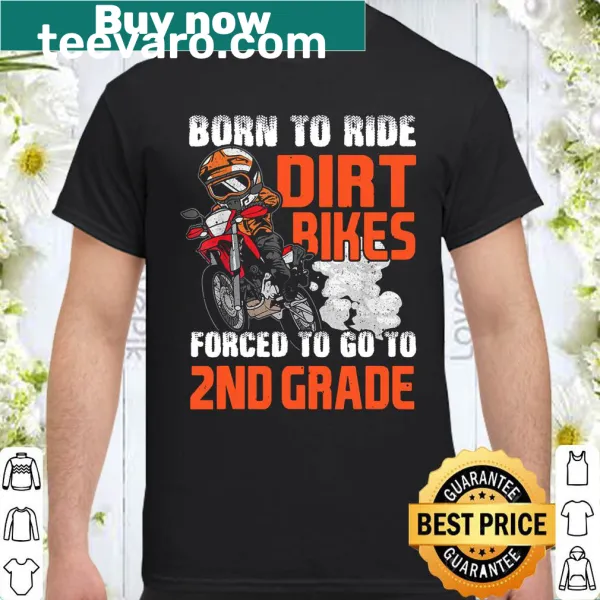 Kids' T-shirt featuring a dirt bike illustration for back to school