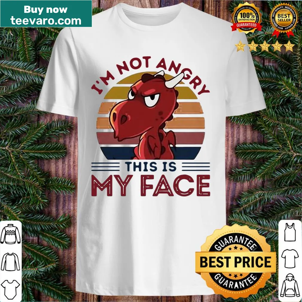 Vintage shirt featuring a dragon and a humorous phrase about expressions