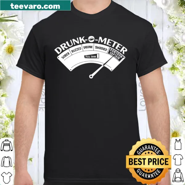 Humorous drunk meter boating shirt with funny graphics