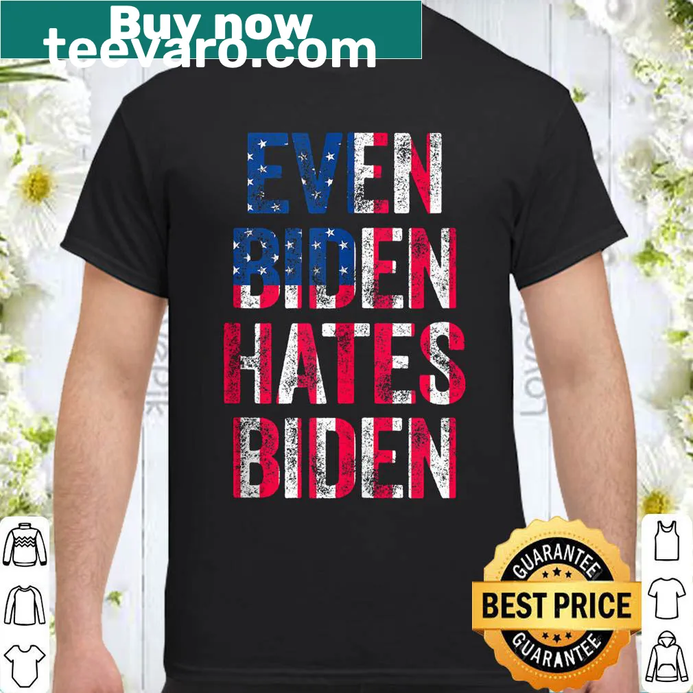 Edgy t-shirt with political message and US flag design