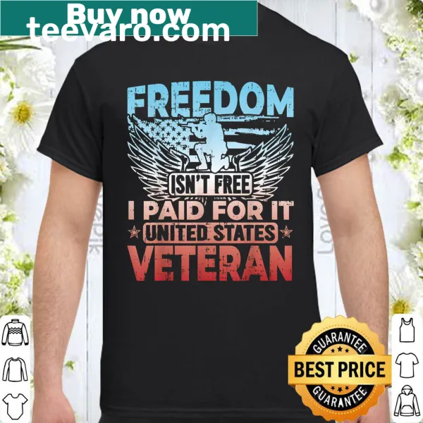 Patriotic T-shirt with the statement about freedom and service.