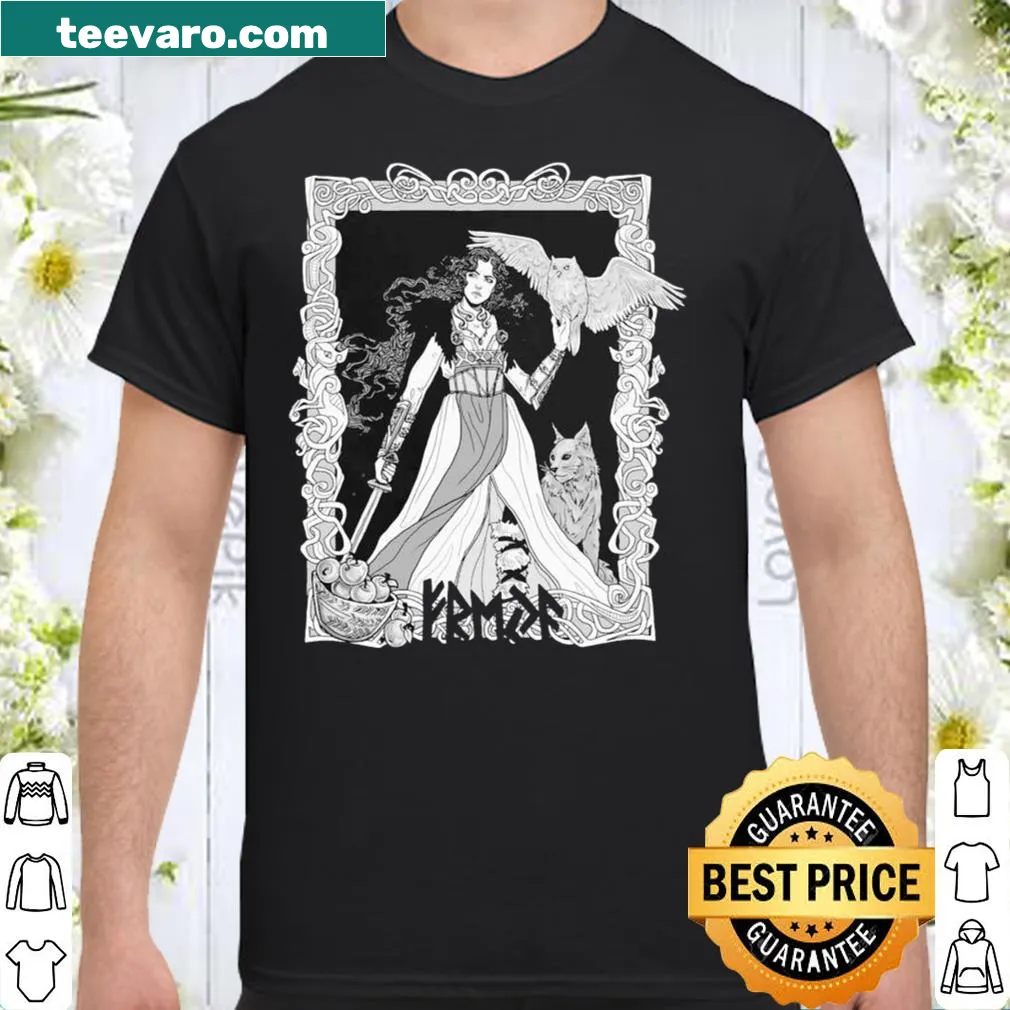 Mythology shirt featuring Freyja, goddess of war