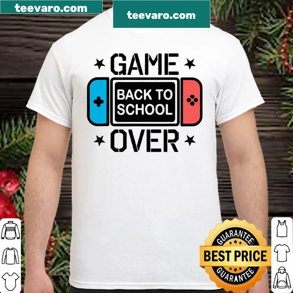 Graphic t-shirt featuring 'Game Over' text for gamers.