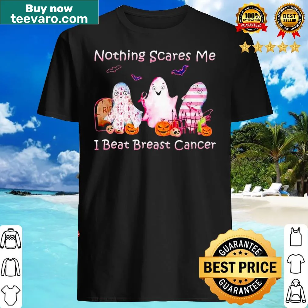 Illustration of a ghost with a message about overcoming breast cancer