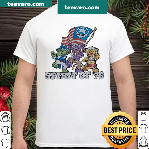 Nostalgic Grateful Dead shirt with 'Spirit of 76' text