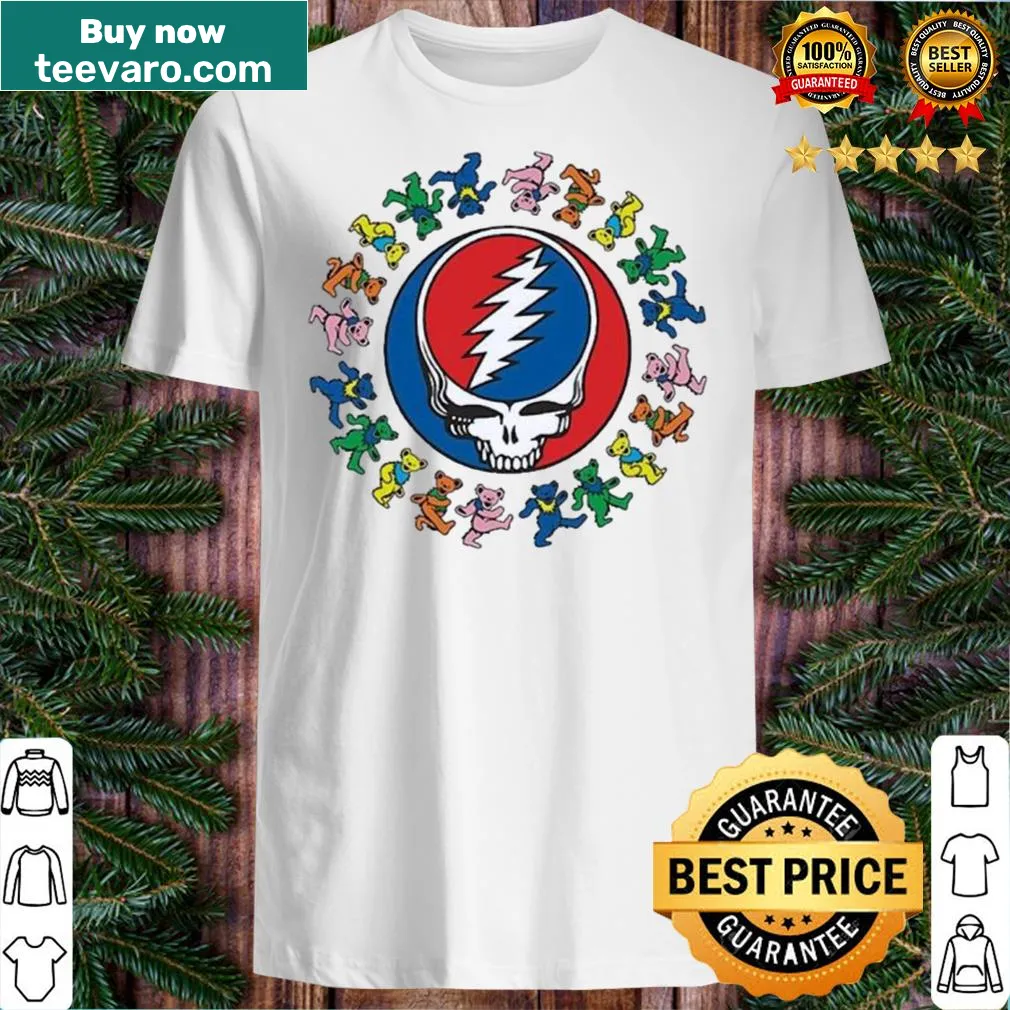 Grateful Dead shirt featuring dancing bears and 'Steal Your Face' logo