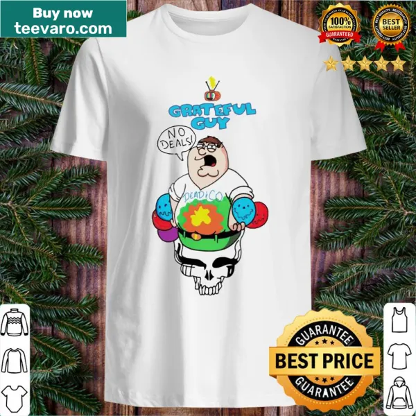 Vintage distressed t-shirt with 'Grateful Guy No Deals' text and Grateful Dead theme