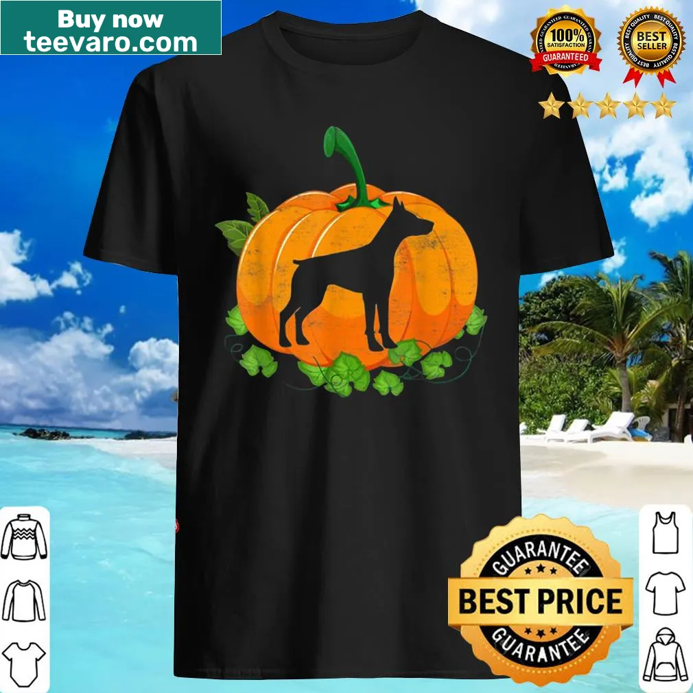 Retro shirt for Doberman dog lovers with Halloween theme