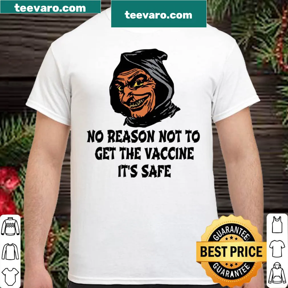Halloween-themed T-shirt with a monster encouraging vaccinations