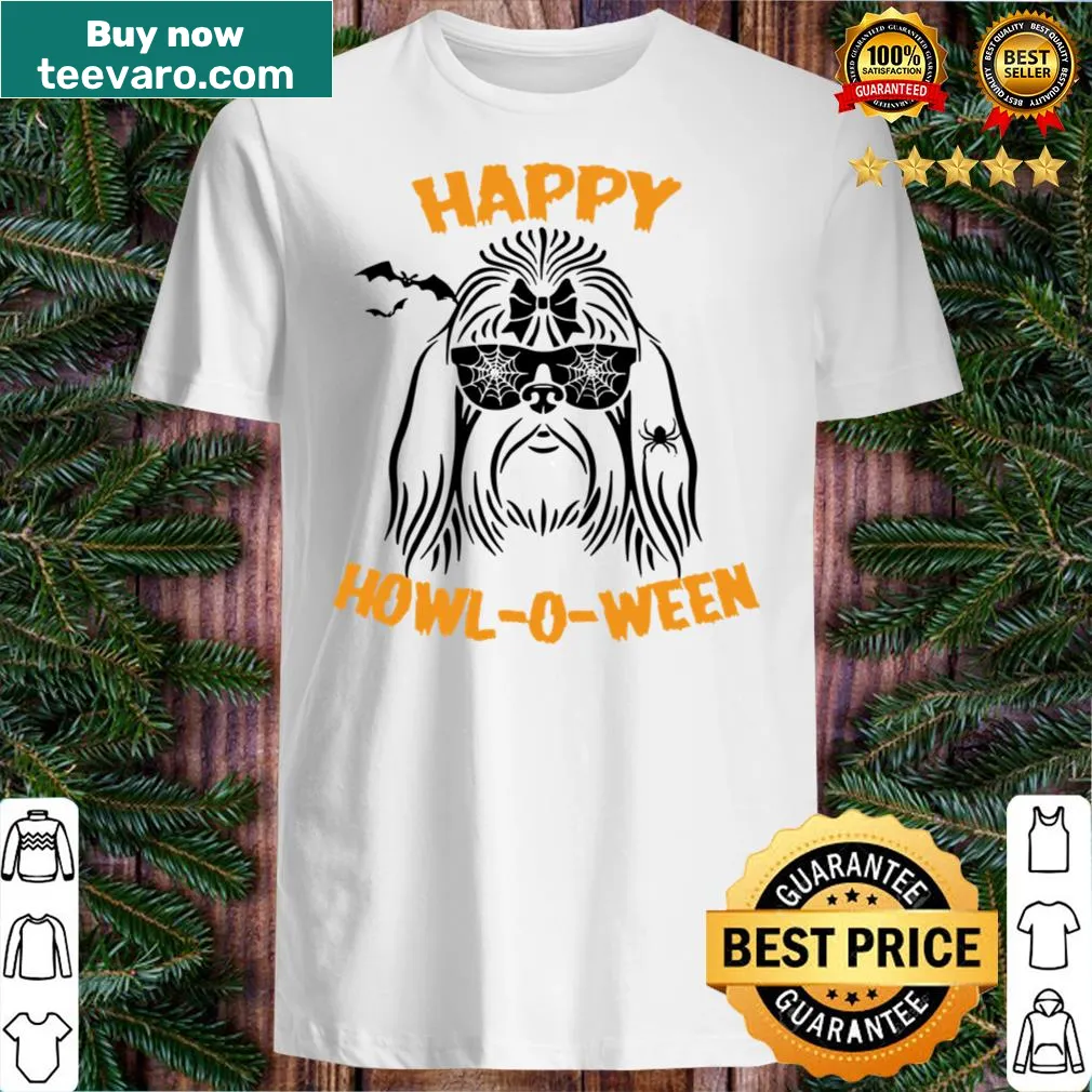 Shih Tzu in Halloween costume graphic on T-shirt