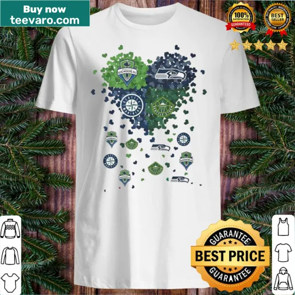 Heart design representing Seattle sports teams