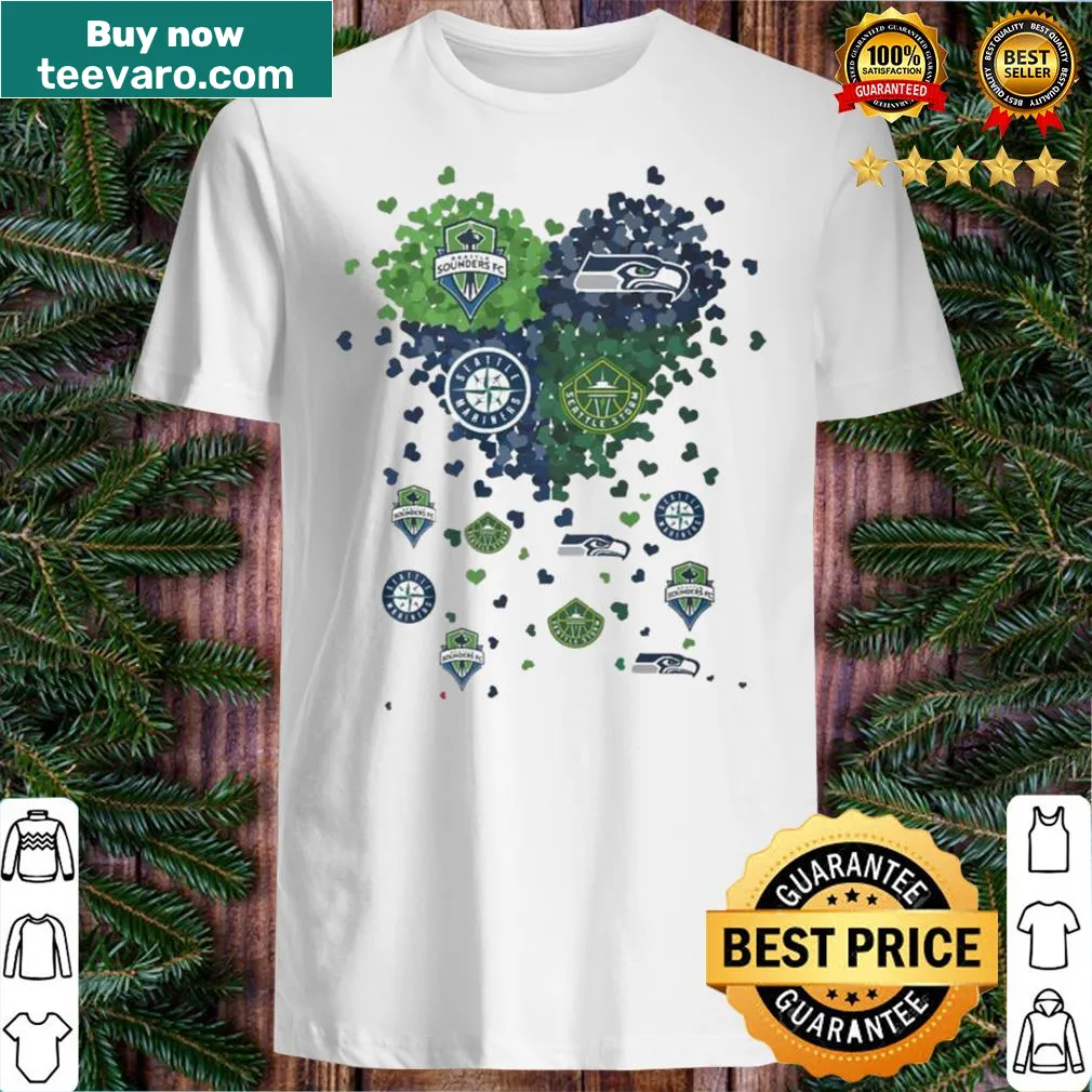 Heart design representing Seattle sports teams