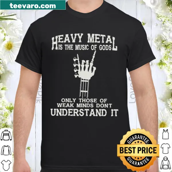 Heavy metal-themed shirt with bold typography