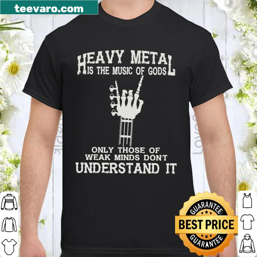 Heavy metal-themed shirt with bold typography